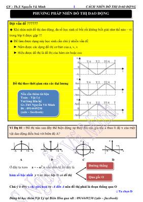 Giải bài toán về Đồ thị dao động Vật lí lớp 12 - Nguyễn Vũ Minh